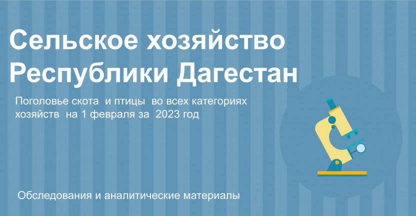 Поголовье скота и птицы во всех категория  на 1 февраля   2023 год